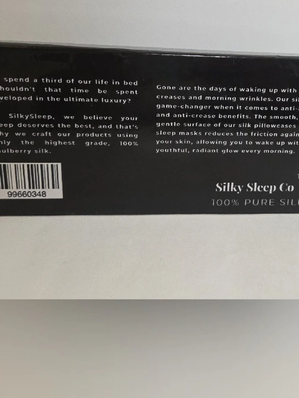 NWT Black Silk Pillow Case